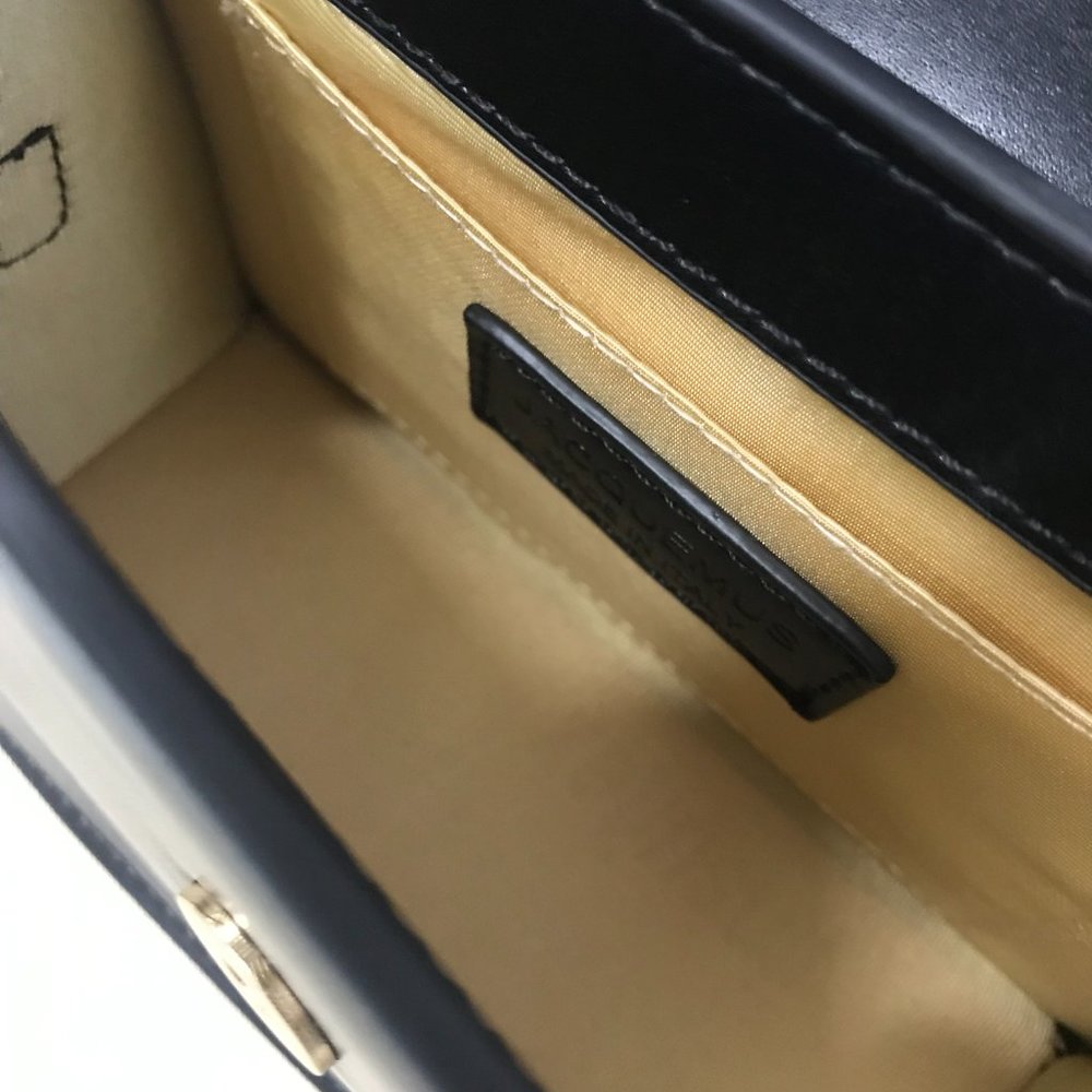 Le Chiquito Noeud bag JACQUEMUS BLACK Coiled leather handbag - Picture 9 of 9
